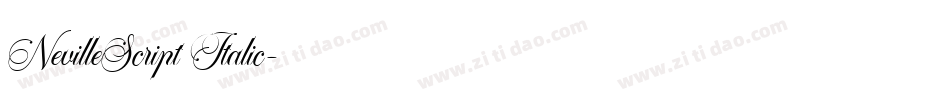 NevilleScript Italic字体转换